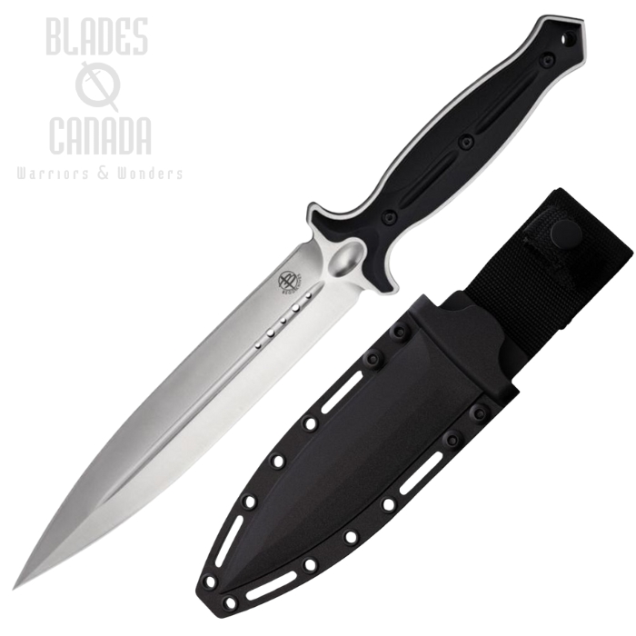 Begg Knives Filoso Fixed Blade Dagger Knife, AUS10 Satin, Nylon Black, BG031